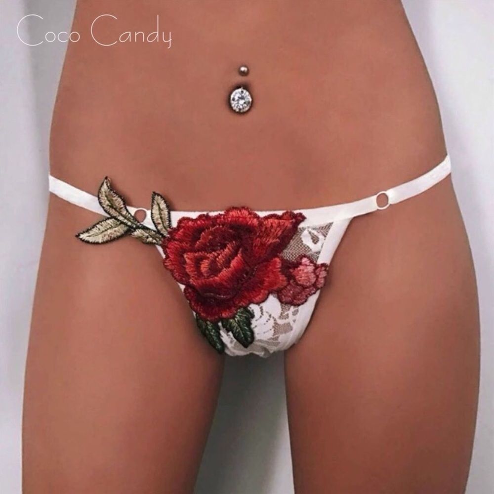 🆕Brazilian Lace White Floral Panty